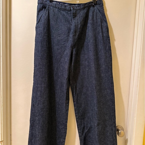 Calvin Klein Wide Leg Denim Jeans - Picture 1 of 9